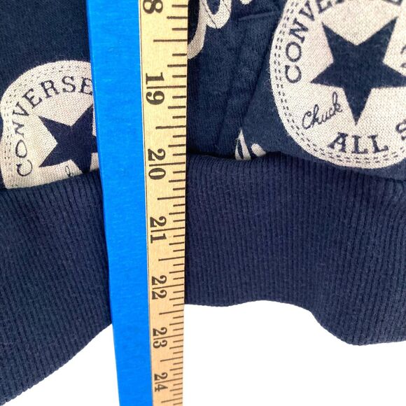 Converse Big Boys All Over Logo Print Pullover Hoodie Age 12-13 Faded Blue L - Picture 7 of 10